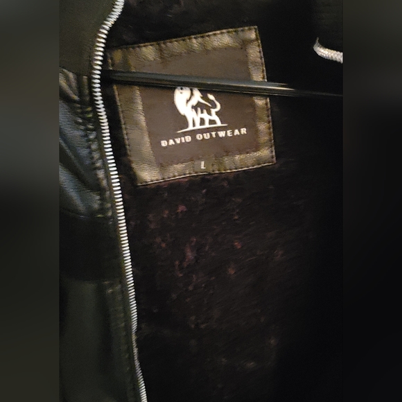 David Outware Black Titan leather jacket - Picture 3 of 3